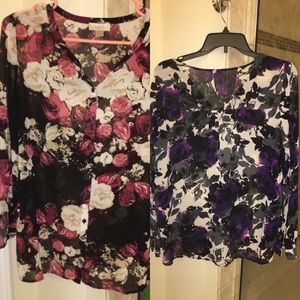 Two LOFT blouses size M